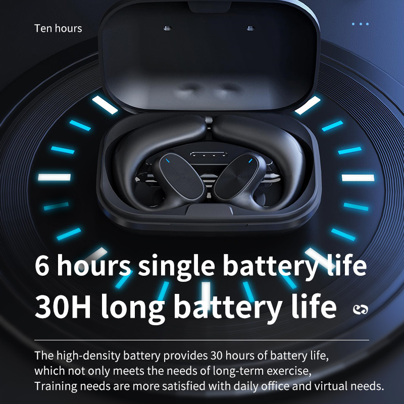 Kaulų laidumo ausinės X6 Bluetooth belaidės ausinės Realaus oro laidumo vandeniui atsparios sportinės vairavimo ausinės į ausį su mikrofonu
