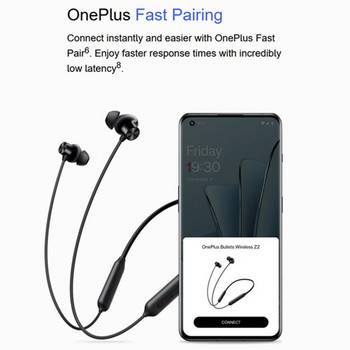 OnePlus Bullet Wireless Z2 Bluetooth 5.0 слушалки 12,4 мм динамичен драйвер 30 часа живот на батерията Слушалки с AI шумопотискане