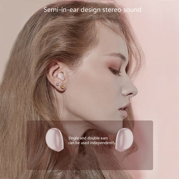 Mini Invisible Bluetooth Earphone TWS In Ear Ασύρματα ακουστικά Αδιάβροχα αθλητικά στερεοφωνικά ακουστικά Έλεγχος αφής με θήκη φόρτισης