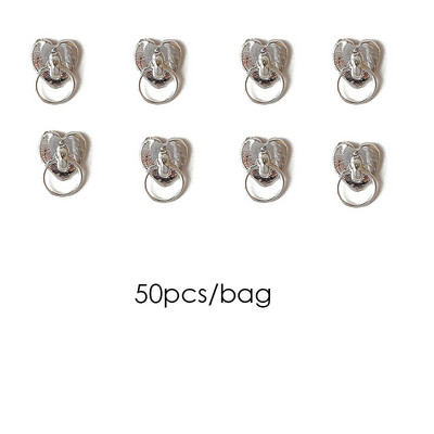 50 gab. 3D nagu mākslas punk sudraba pērļu forma gotikas dizains luksusa piekariņi manikīra padomi, rhinestones dekorēšana