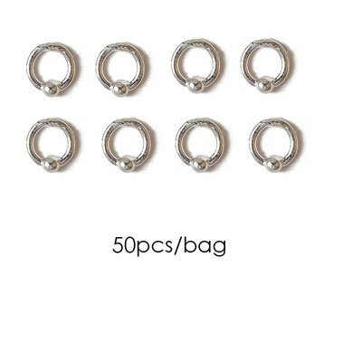 50 gab. 3D nagu mākslas punk sudraba pērļu forma gotikas dizains luksusa piekariņi manikīra padomi, rhinestones dekorēšana