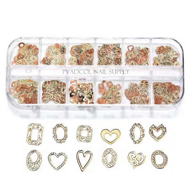 50 gab. 3D nagu mākslas punk sudraba pērļu forma gotikas dizains luksusa piekariņi manikīra padomi, rhinestones dekorēšana