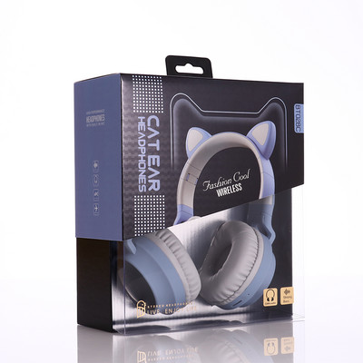 Bezvadu austiņas Kaķis Auss LED Gaisma Austiņas Mūzikas Austiņas Meitene Meitene Bluetooth Austiņas Meitenēm Atbalsts TF Karte FM Radio