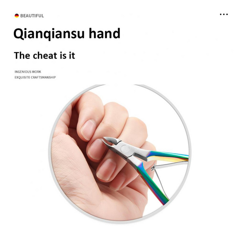 3PCS Set štipaljki za zanoktice Škare za manikuru noktiju Škare Trimer Odstranjivač mrtve kože Pedikura Rezači od nehrđajućeg čelika Alati za nokte