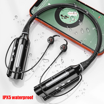 1000 часа възпроизвеждане на безжични слушалки с лента за врат Слушалки Bluetooth бас слушалки Спортни водоустойчиви тапи за уши Могат да бъдат като Power Bank