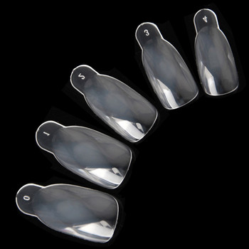 120 бр. Двойни форми за нокти за поли UV гел изкуствени нокти Бързо изграждане Art Extension Mold Nails Top Form Направи си сам фалшив нокът