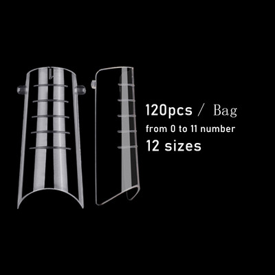 120 db Kettős körömforma poli UV gél műkörmökhöz Quick Building Art hosszabbító forma köröm felső forma barkácsolás műkörömhöz