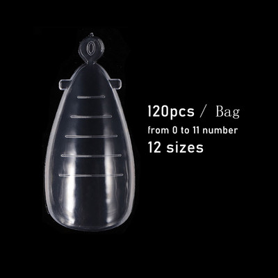 120 db Kettős körömforma poli UV gél műkörmökhöz Quick Building Art hosszabbító forma köröm felső forma barkácsolás műkörömhöz