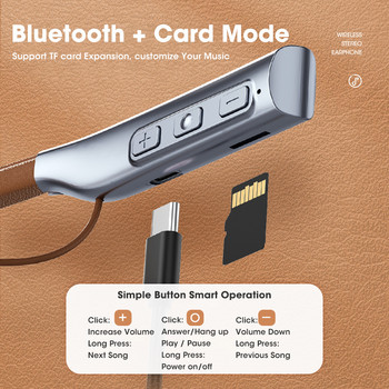 НОВИ Безжични Bluetooth слушалки за врата 48H Спортни слушалки за дълъг живот Слушалки за бягане Водоустойчиви слушалки за намаляване на шума