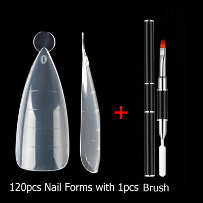 120 vnt. Dviejų formų, skirtų nagams greitai priauginti, nagų šepetėlio pincetas, skirtas poliaus UV gelio formos viršutinėms formoms