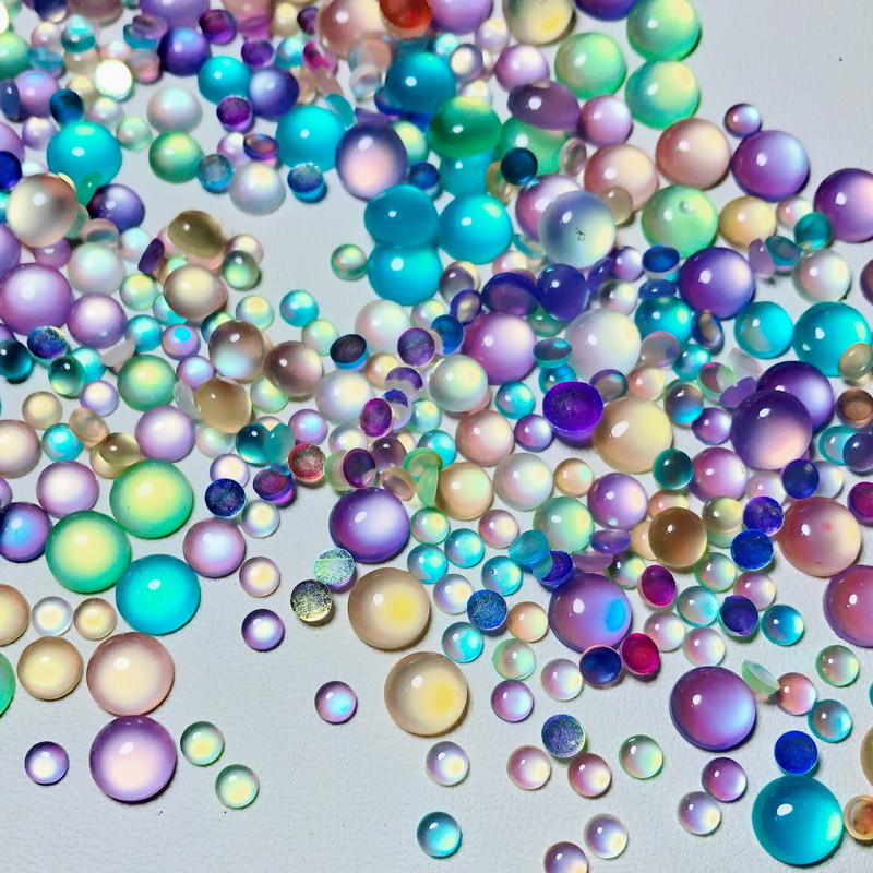 Naujos 3D nagų dailės dekoracijos Kalnų krištolas Undinėlės karoliukai Strass Blizgūs šviesai jautrūs krištolo stiklo karoliukai Manikiūro puošmena