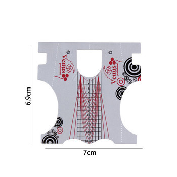 Инструменти за ноктопластика Форми за нокти Сребърно удължение Акрилен конструктор Форма Ръководство за шаблони за удължаване на нокти Инструменти за маникюр