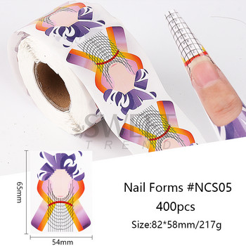 500 τμχ Builder Extention Forms Nail Fish/Butterfly/Elephant Curve Acrylic Gel Polish Prolong Guide Αυτοκόλλητο Εργαλεία μανικιούρ SANCS