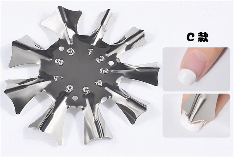 Easy French Line Edge Cutter Stencil Trimmer French Tips Design Forma lemez Több méretű manikűr körömdíszítő eszköz