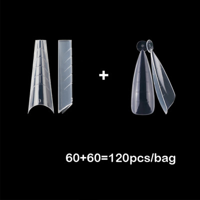 FILI 120 DB műanyag körömformák Tippek köröm gyors építő formához 5 DB Clip körömhosszabbításhoz Mandula felső formák
