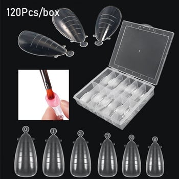 120Pcs UV Gel Quick Building Mold For Nail Extension Form Nail Art Fake Nail Tips Dual Forms Top Mold For Nail Form