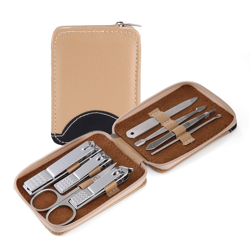8 ks prenosných klieští na nechty z nehrdzavejúcej ocele, pinzety na nechty, sada profesionálnych nožníc s krabičkovou rezačkou na manikúru