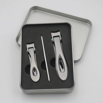 3PCS/КОМПЛЕКТ ножици за нокти ножица за нокти от неръждаема стомана пила за нокти тример маникюр ножици за дебели нокти с кутия