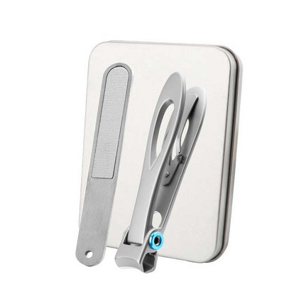 3PCS/SET Škare za nokte Rezač noktiju od nehrđajućeg čelika Turpija za nokte Trimer za manikuru Škare za debele nokte s kutijom