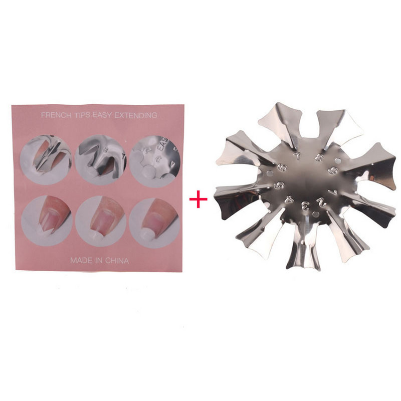 Easy French Line Edge Körömvágó Stencil Trimmer Több méretű Manikűr Art Styling