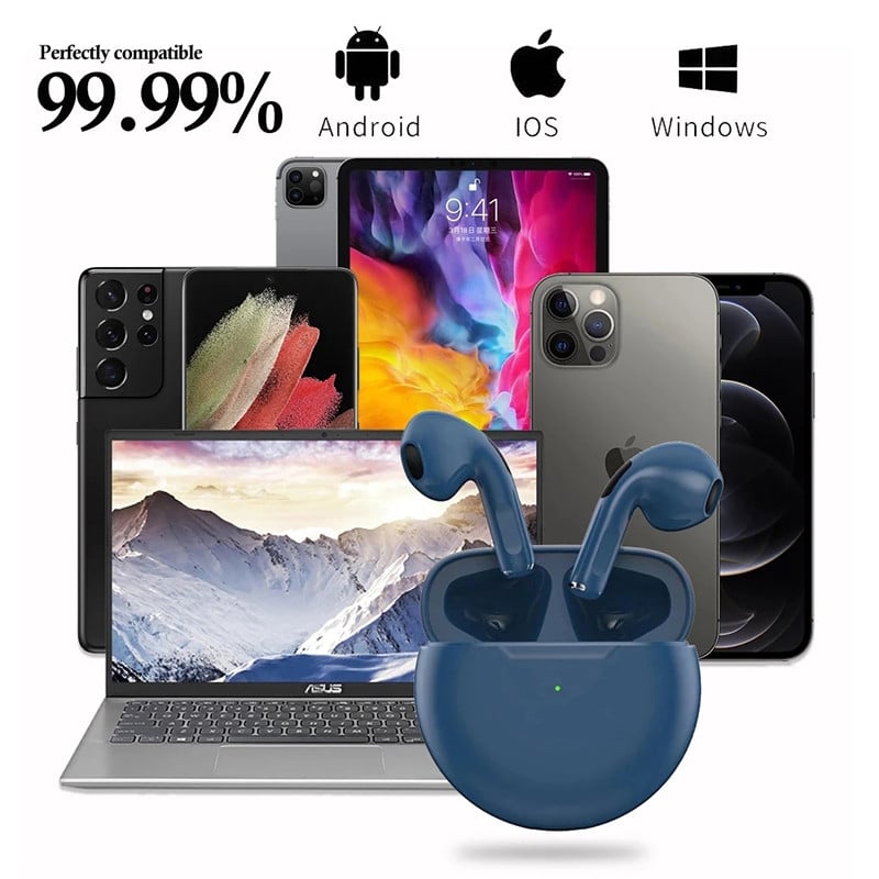 Pro6 TWS True Wireless Headphones with Microphone Bluetooth Earphones Sport Running Headset for Apple iPhone Xiaomi Pro6 Earbuds