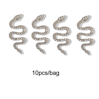 10 vnt Prabangūs nagų papuošimai aukso lydinio zuikis Blizgučiai krištoliniai krištoliniai DIY papuošalai manikiūras 3D nagų dailės dekoravimo priedai