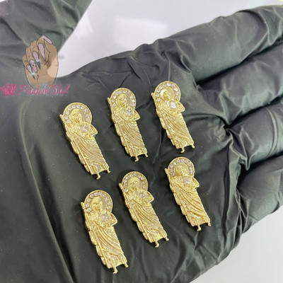 10 vnt Prabangūs nagų papuošimai aukso lydinio zuikis Blizgučiai krištoliniai krištoliniai DIY papuošalai manikiūras 3D nagų dailės dekoravimo priedai