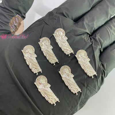 10 vnt Prabangūs nagų papuošimai aukso lydinio zuikis Blizgučiai krištoliniai krištoliniai DIY papuošalai manikiūras 3D nagų dailės dekoravimo priedai