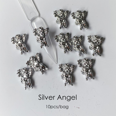 10 vnt Prabangūs nagų papuošimai aukso lydinio zuikis Blizgučiai krištoliniai krištoliniai DIY papuošalai manikiūras 3D nagų dailės dekoravimo priedai