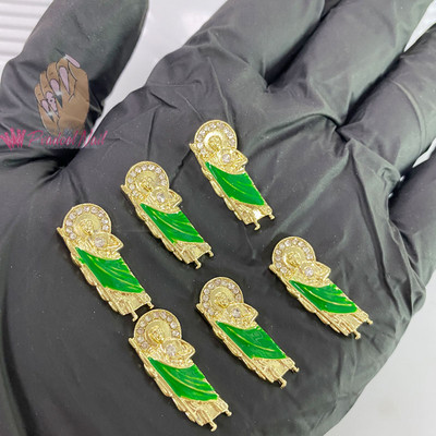 10 vnt Prabangūs nagų papuošimai aukso lydinio zuikis Blizgučiai krištoliniai krištoliniai DIY papuošalai manikiūras 3D nagų dailės dekoravimo priedai