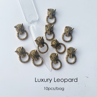 10 vnt Prabangūs nagų papuošimai aukso lydinio zuikis Blizgučiai krištoliniai krištoliniai DIY papuošalai manikiūras 3D nagų dailės dekoravimo priedai