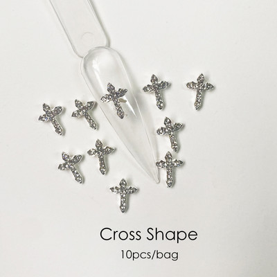 10 vnt Prabangūs nagų papuošimai aukso lydinio zuikis Blizgučiai krištoliniai krištoliniai DIY papuošalai manikiūras 3D nagų dailės dekoravimo priedai