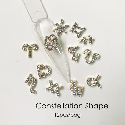 10 vnt Prabangūs nagų papuošimai aukso lydinio zuikis Blizgučiai krištoliniai krištoliniai DIY papuošalai manikiūras 3D nagų dailės dekoravimo priedai