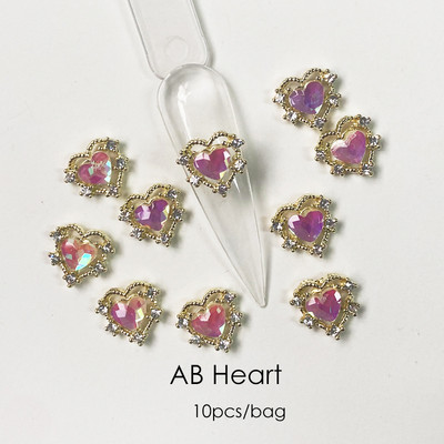 10 vnt Prabangūs nagų papuošimai aukso lydinio zuikis Blizgučiai krištoliniai krištoliniai DIY papuošalai manikiūras 3D nagų dailės dekoravimo priedai