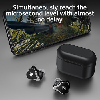 KZ Z3 TWS Koptelefoon True Draadloze Game Oordopjes Έλεγχος αφής Ακύρωση θορύβου HiFi Συμβατό με Bluetooth 5.2 Αθλητικά ακουστικά