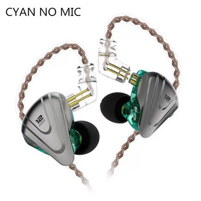 KZ ZSX Terminator Metal Headset 5BA 1DD Hybrid 12 drivers HIFI Bass Earbuds In-ear Monitor Ακουστικά ακύρωσης θορύβου ZAS ZAX