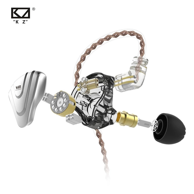 KZ ZSX Terminator Metal Headset 5BA 1DD Hybrid 12 drivers HIFI Bass Earbuds In-ear Monitor Ακουστικά ακύρωσης θορύβου ZAS ZAX