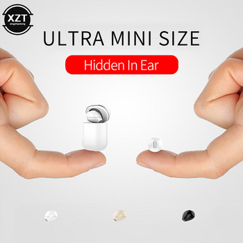X20 Ultra Mini Безжични единични слушалки Скрити за поставяне в ухото с бутон за управление Водоустойчиви Bluetooth слушалки с калъф за зареждане
