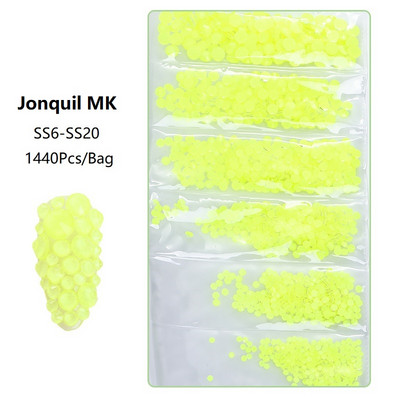 SS3-SS12 1440db Glitter 3D Non HotFix FlatBack Glass Pixie Nail Art Clear Crystal AB strassz fényes drágakő manikűr kiegészítők