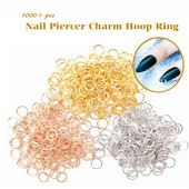 1000 kom+ Probušeni Arylictips Punk Charms 5-6 mm Petlje Metalni alati Piercing Nakit Connect Hoop Decoration Nail Art Prsten od legure 2022