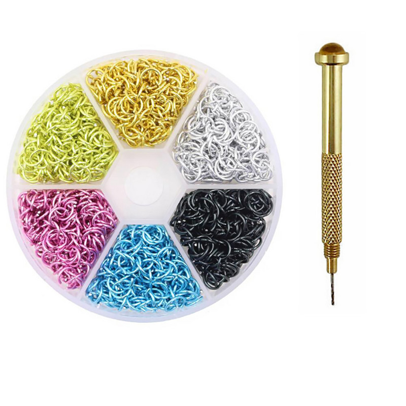 1000 kom+ Probušeni Arylictips Punk Charms 5-6 mm Petlje Metalni alati Piercing Nakit Connect Hoop Decoration Nail Art Prsten od legure 2022