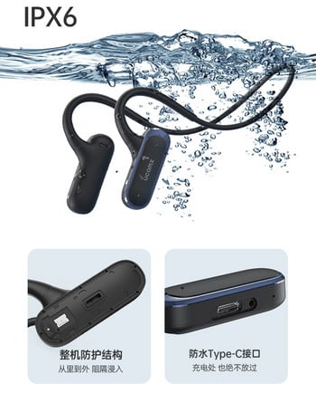 Ασύρματα ακουστικά Ucomx Airwings G56 Bluetooth 5.0 Λαιμόκοψη Αδιάβροχα αθλητικά ακουστικά με μικρόφωνο για Xiaomi iPhone Samsung