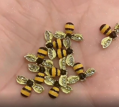 10 komada Drevna metalna legura za nokte-7*18mm 3D V oblik Jewley sa cirkonima i kamenčićima Šarm vrhovi za nokte DIY ukrasi za manikuru &*&