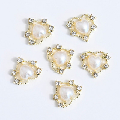 10 komada Drevna metalna legura za nokte-7*18mm 3D V oblik Jewley sa cirkonima i kamenčićima Šarm vrhovi za nokte DIY ukrasi za manikuru &*&