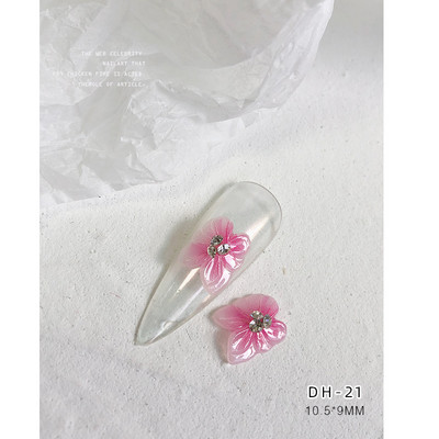 10GB sānu puķes 3D akrila ziedi nagu mākslas rotājumi (ar pērļu rhinestone) Floret nagu juvelierizstrādājumi 3D ziedu ziedlapu skalas stils