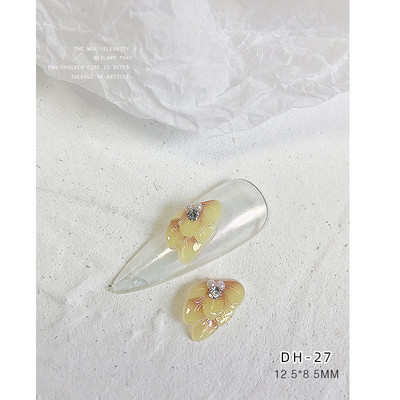 10GB sānu puķes 3D akrila ziedi nagu mākslas rotājumi (ar pērļu rhinestone) Floret nagu juvelierizstrādājumi 3D ziedu ziedlapu skalas stils