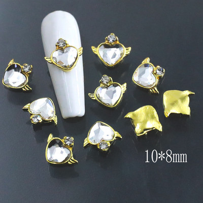 10GB sānu puķes 3D akrila ziedi nagu mākslas rotājumi (ar pērļu rhinestone) Floret nagu juvelierizstrādājumi 3D ziedu ziedlapu skalas stils