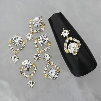 10GB sānu puķes 3D akrila ziedi nagu mākslas rotājumi (ar pērļu rhinestone) Floret nagu juvelierizstrādājumi 3D ziedu ziedlapu skalas stils