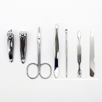 7 бр. Професионална ножица за нокти Комплект ножици за педикюр От неръждаема стомана Eagle Hook Комплект инструменти за преносим маникюр Нокторезачка