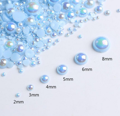 100 komada Punk srebrni biserni ukrasi za nokte 3D gotički dizajn Tamni kamenčići za nokte Natprirodni savjeti za manikuru Potrepštine za ukrašavanje noktiju